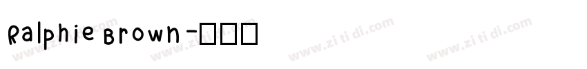 Ralphie Brown字体转换